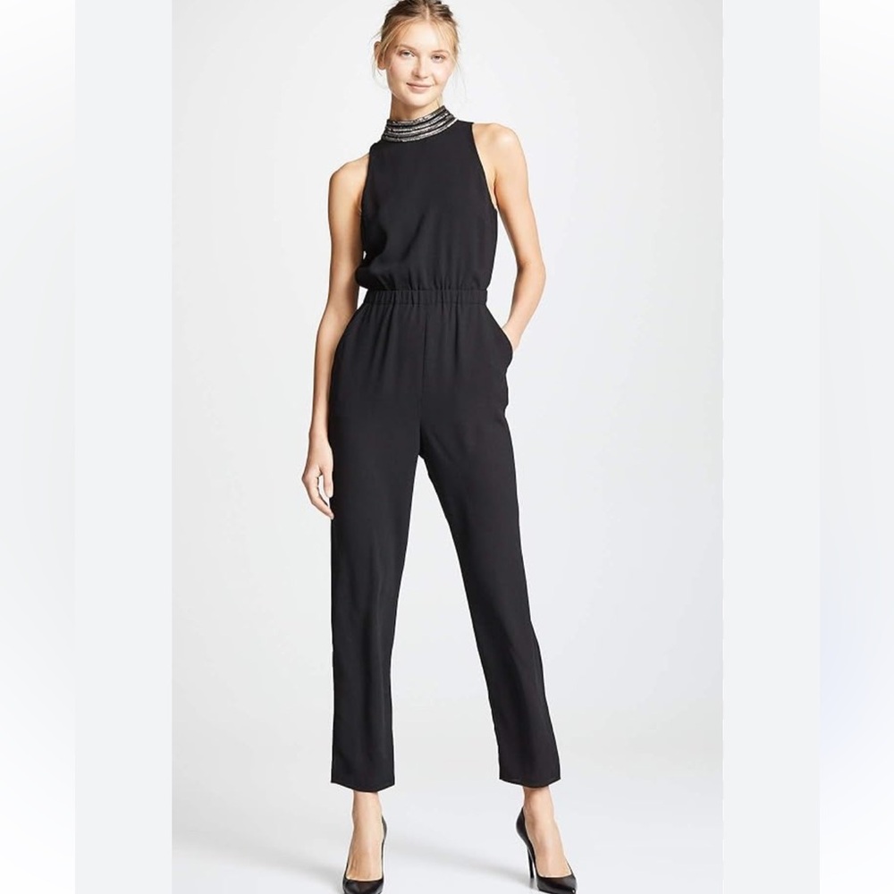 Ali & Jay | Black Sleeveless‎ Stretch Blouson Jumpsuit with Pockets XS